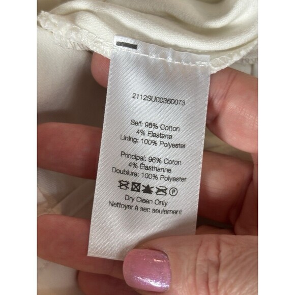 Veronica Beard Jupiter Kick Flare Pants White 8 Wide Waist Band Pin Tucks - Picture 5 of 11